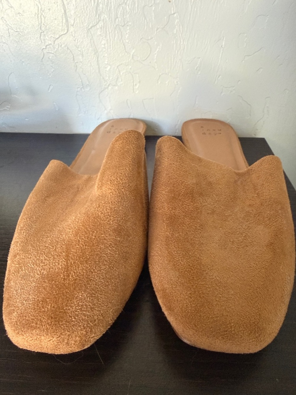 A New Day | Women’s Suede Backless Mules | Tan | Size 9 - Picture 6 of 7